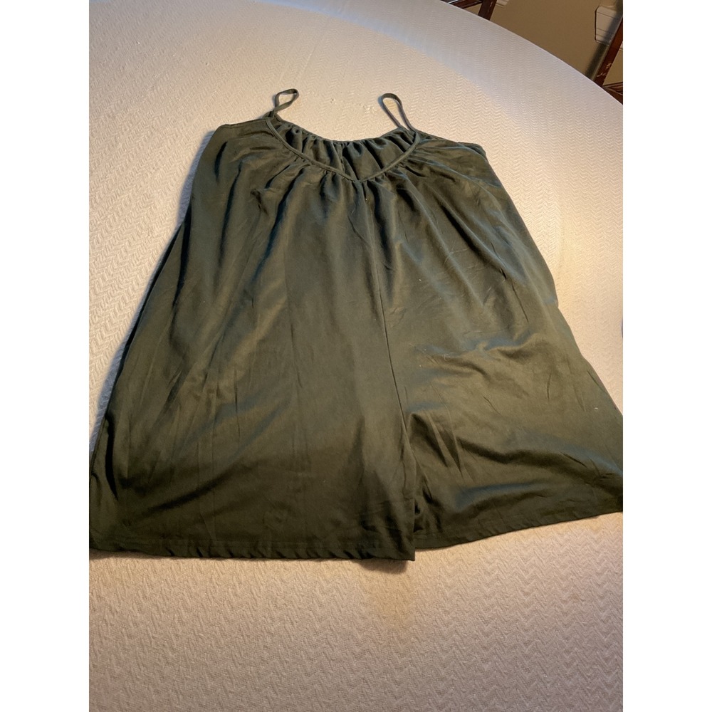 Womens Olive Green Spaghetti Strap Romper
